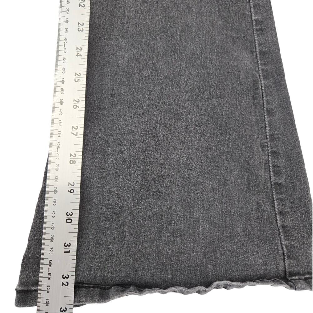 Boho Chic Free People Penny Flare Jeans Washed Black Pull‑On Low Rise Size 29 - Picture 10 of 11
